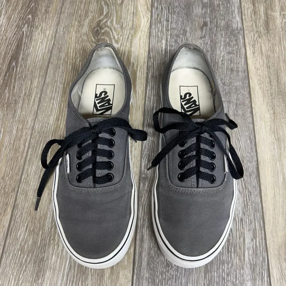 Vans US Size M 7 / W 8.5 Low Top Gray Lace Up Skateboard Sneaker Shoes